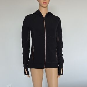 Sweaty Betty Black Fitted Zippered Hoodie